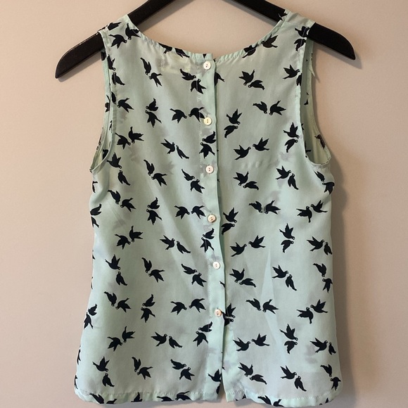 Flowy bird print top - Picture 4 of 4
